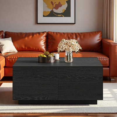 Modern Square Coffee Table With 4 Drawers