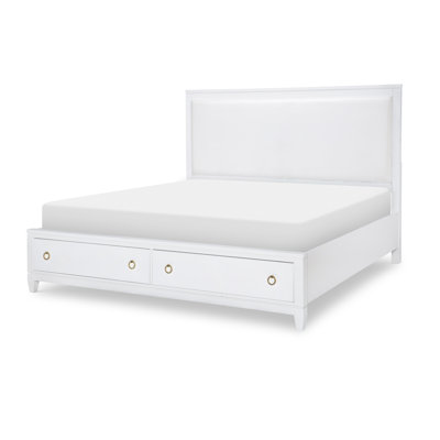 Lillybelle White Upholstered Storage Bed