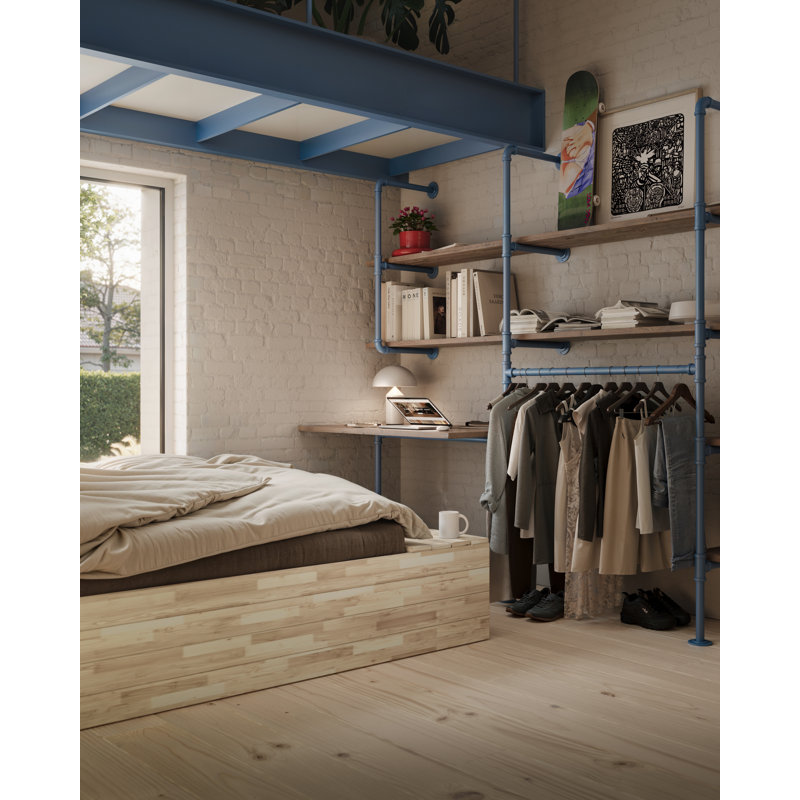 BASEMENT BED CLEAR LACQUERED STORAGE BENCH CLEAR, European Kingsize (160 x 200 cm)