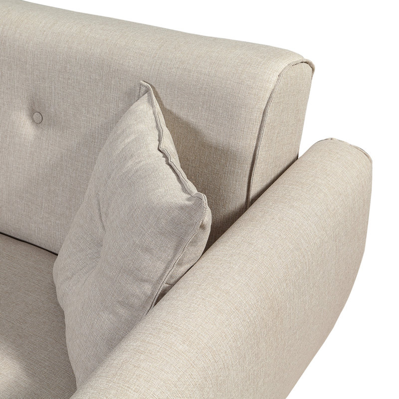 Brunson 4 Seater Sofa Bed, Cream, Right Hand Facing