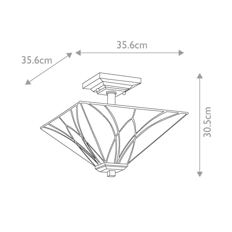 Rockton Glass Semi Flush Mount