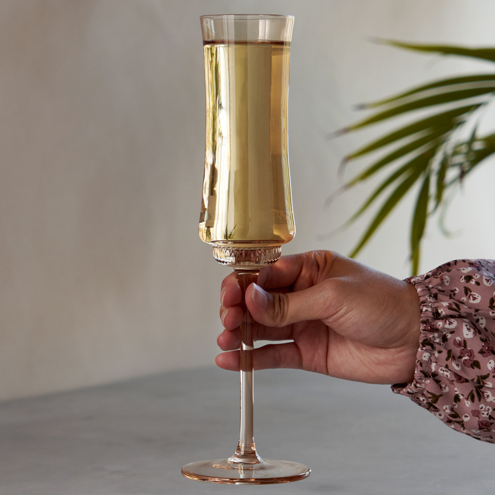 Ribbed Champagne Flute