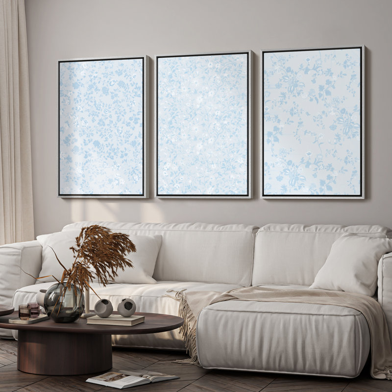 Art mural encadré, rétro, antique, classique pour chambre à coucher - 24 po x 36 po x 3 panneaux, H 36 po x l 24 po, Blanc