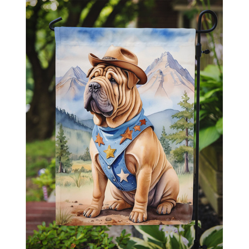 Cowboy Welcome Garden Flag, Shar Pei