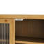 Armoire murale de 24,8 po avec porte en verre vintage avec rangement à trois niveaux et porte-serviettes, convient à la salle à manger, à la cuisine, à la salle de bain, à la teinte de bois naturel, au verre massif, au processus d'assemblage facile à double profondeur,