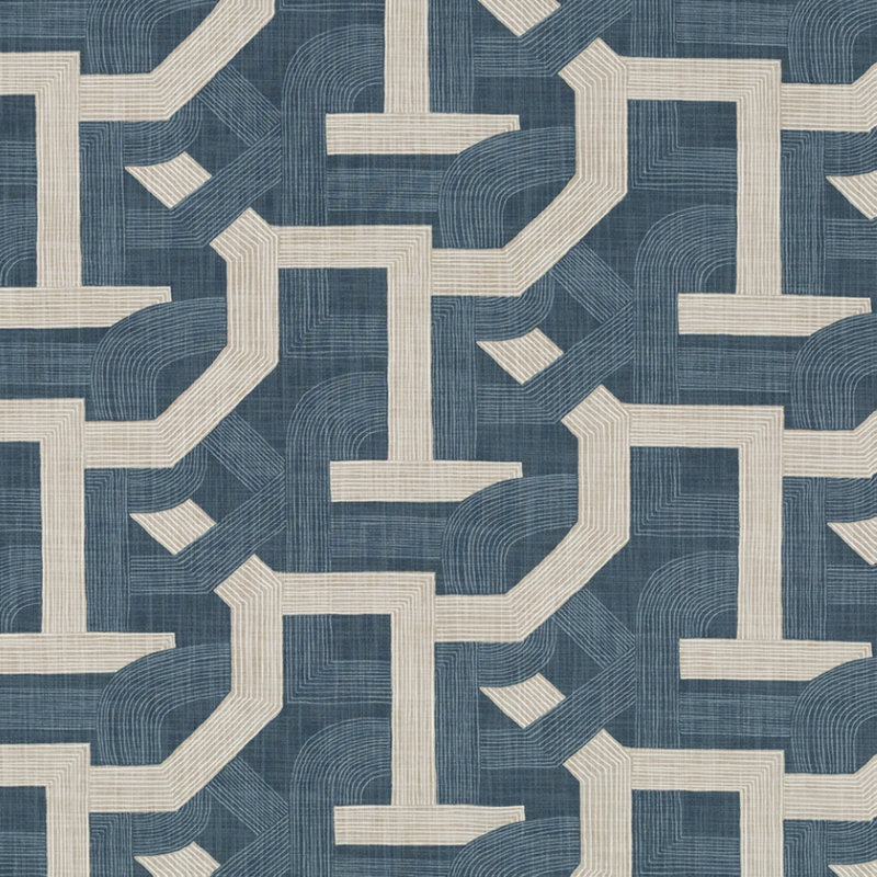 Contour Lines 100% Cotton Fabric, Slate
