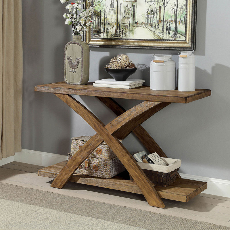 Table de canapé transitionnelle l 47,6 po, chêne clair antique