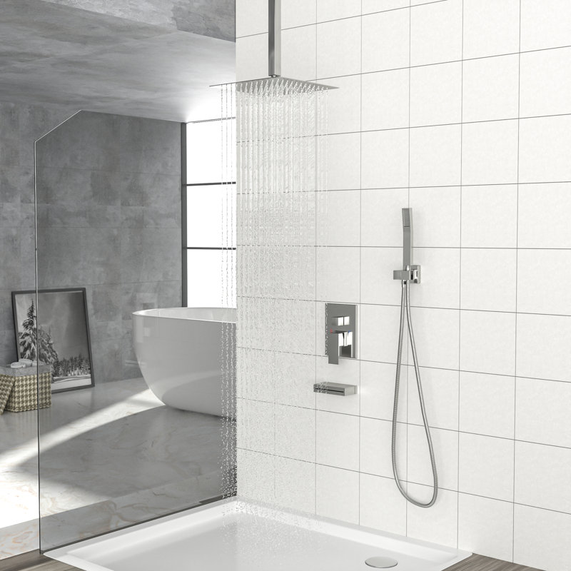 Système de douche cascade polyvalent, conception moderne, parfait pour une expérience de spa