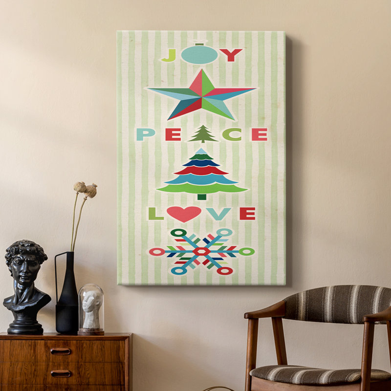 Joy Peace Love -Custom Wrapped Gallery Cavas