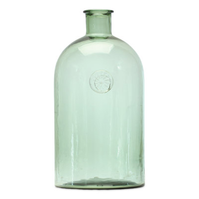 12" Green Glass Bud Table Vase