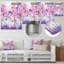 «Mauve Boho Flowers Explosion», art mural géométrique en métal-25552353