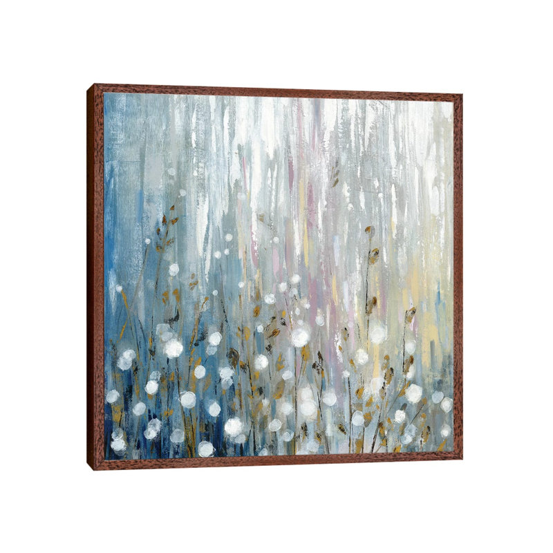 January Branches Flowers 1 Piece Floater Frame Wall Art on Canvas