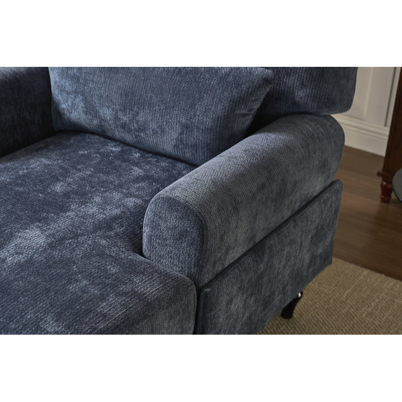 Canapé inclinable de loisir d'intérieur rembourré, Bleu