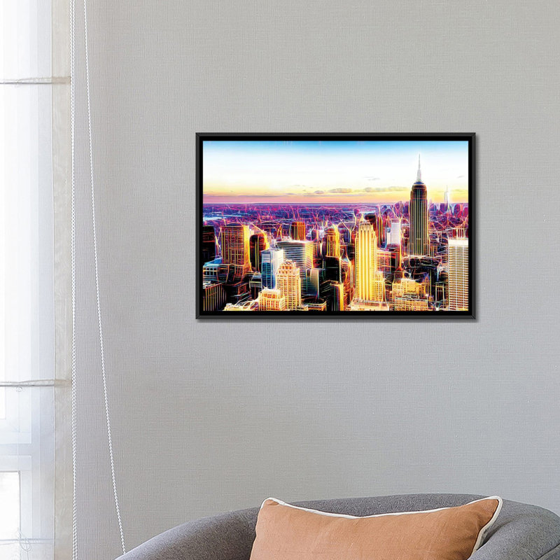 «Sublimation II», impression sur toile, H 18 po x l 26 po x P 1,5 po, Toile avec cadre noir, Pas de tapis