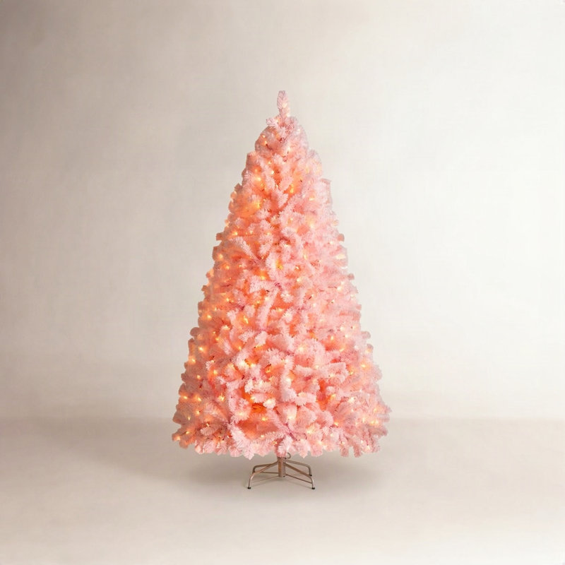 Sapin de Noël givré pré-éclairé, 7.5'