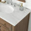 Asellus 36"W x 22"D Bath Vanity in Reclaimed Grey with White Marble Top and White Basin