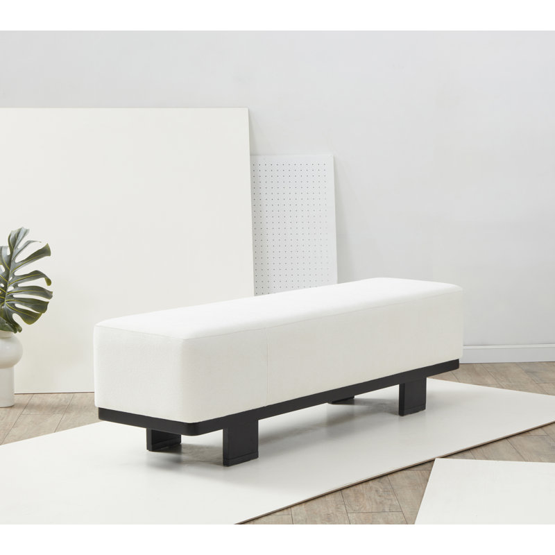 Banc rembourré Lilli Boucle, Noir