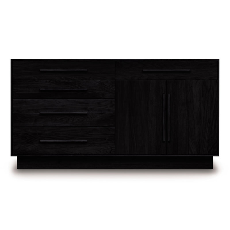 Moduluxe 5 - Drawer Solid Wood Dresser, Natural Cherry, Left