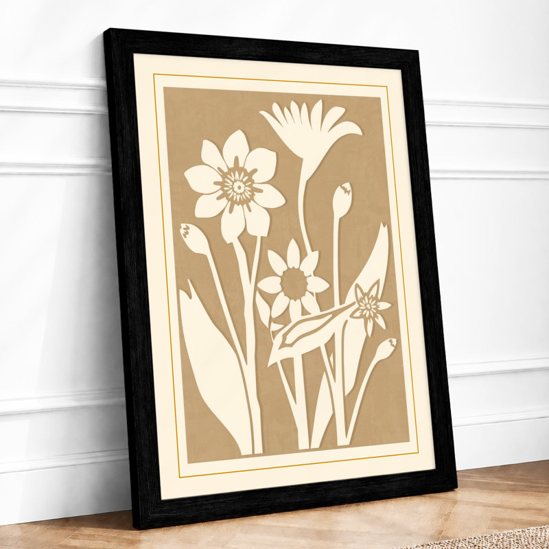 Stylised Lines Botanical - Print, Black, A4 - 29.7 x 21.0 cm