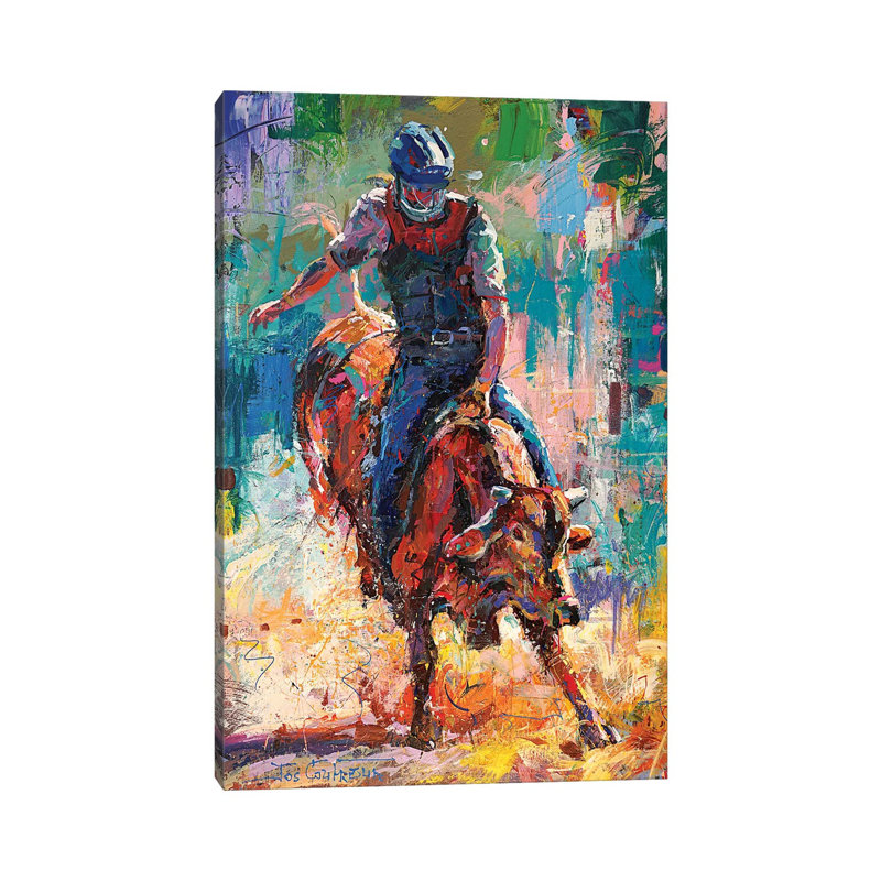 8 Seconds by Jos Coufreur - Wrapped Canvas Painting