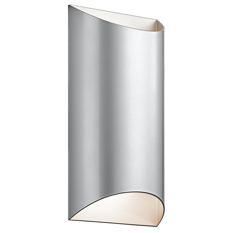 Luminaire à cloison d'extérieur à DEL intégré 2 lumières Yanley, Platine