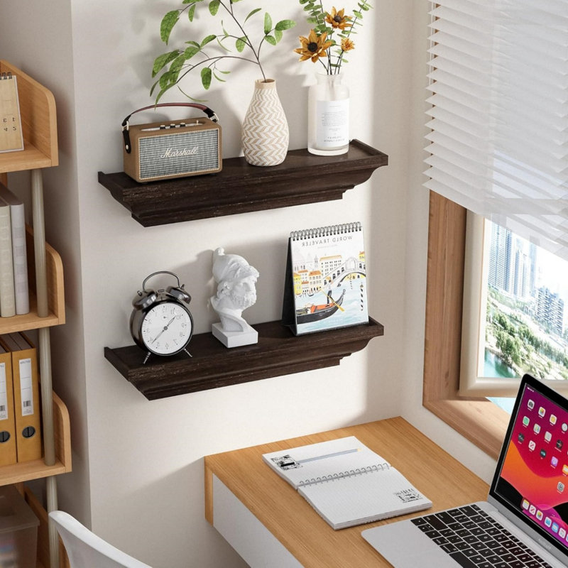 Floating Shelves-Rustic Wall Shelves, Black