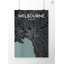 Melbourne City Map - No Frame Print-176346460