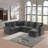110*84" Modern U Shape Modular Sofa,white-1405394592