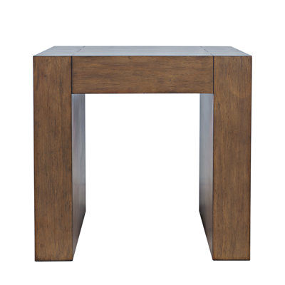 Grenda Modern Rustic Square Dovetailed End Table - Chestnut by Millwood Pines