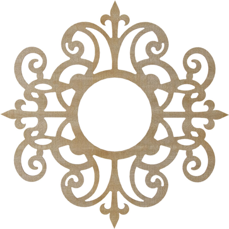 Médaillon de plafond en bois Dijon, Hickory, H 32 po x l 32 po x P 0,25 po