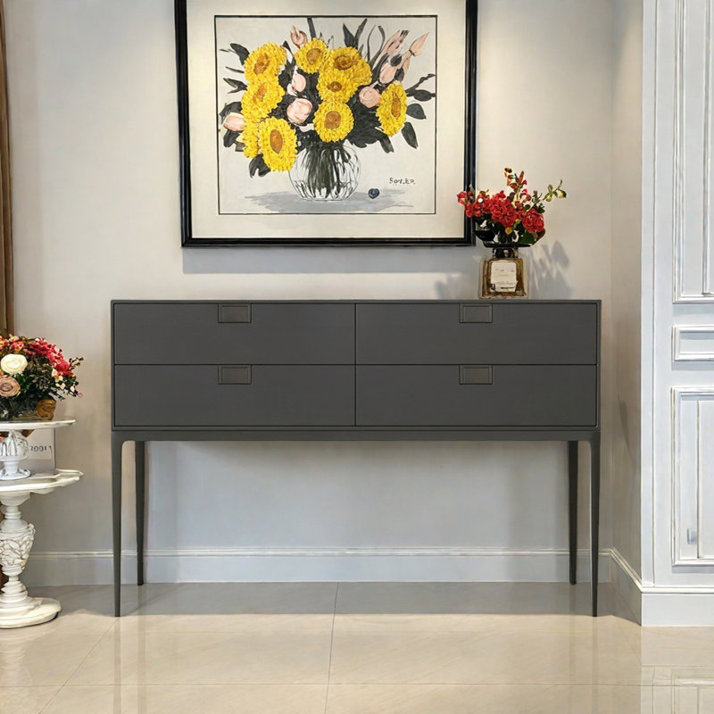 Console moderne moderne et pratique, Gris, H 35,43 po x l 47,24 po x P 15,75 po