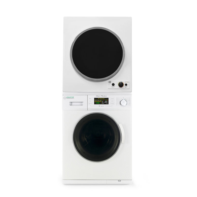 110V Compact Set Digital Washer 1.57cf + Vented Sensor Knob Dryer 3.5cf