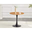 Table de salle à manger ronde, table tulipe ronde de 31,5 po avec plateau de table épaissi et piédestal en métal, table de bistro moderne Mid-Century pour la cuisine, les petits espaces, le salon et le café