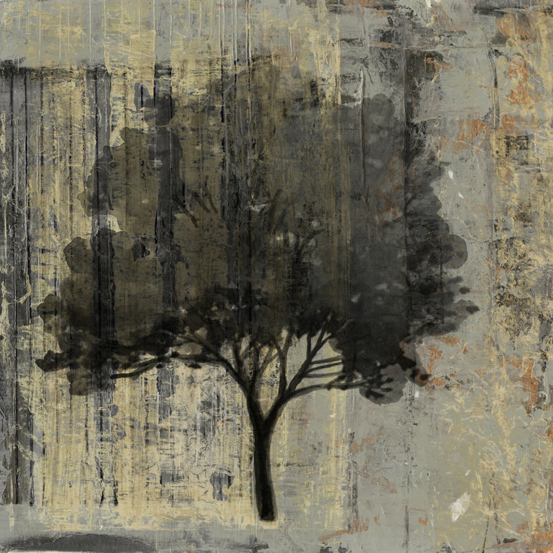 Composition avec arbre II, H 36 po x l 36 po