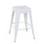 24 tabourets de bar sans dossier en métal de 24 po de hauteur comptoir, non empilables, détachables, simples et faciles à assembler, espace pour îlot de cuisine, bar, salle à manger - tracas de ton blanc - couleur rapide