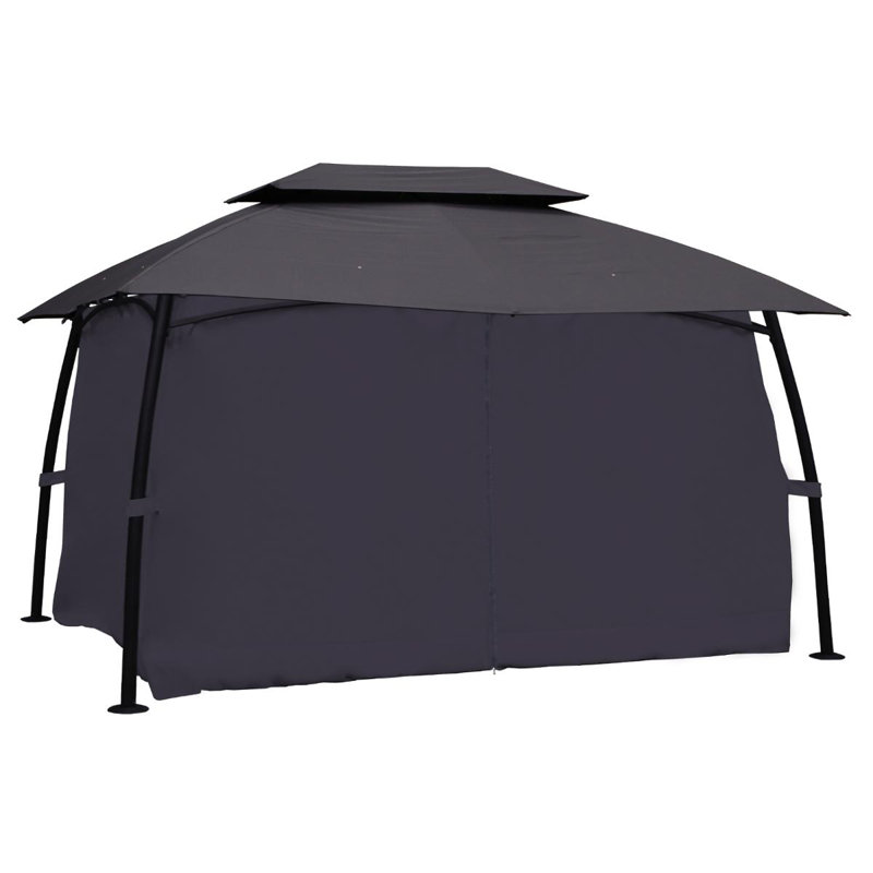 Painuly Dakota Fields Fabric Awning for Awning, Black, 203cm H x 164cm W
