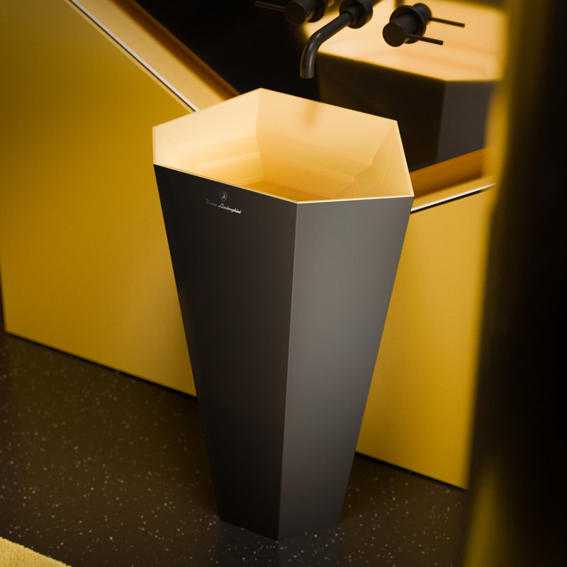 Mirage by Tonino Lamborghini Freestanding Sink, Black Matt