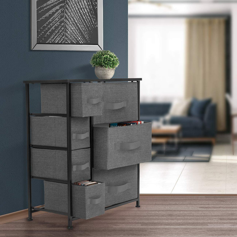 Commode 7 tiroirs Sorbus, Noir