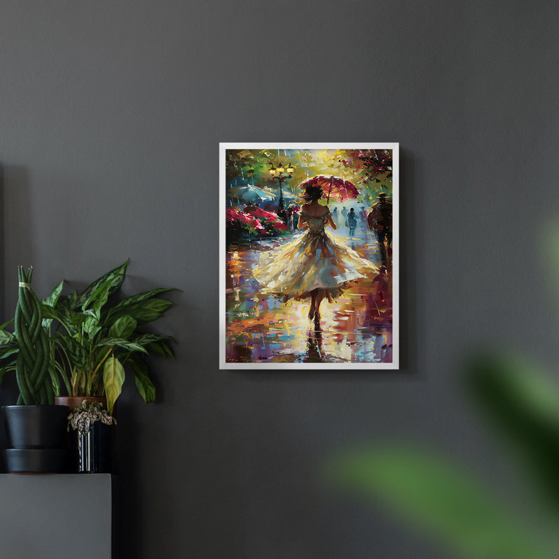 WOMEN-CCXLV - Reproduction d'art encadrée de qualité supérieure - prête à être accrochée, Blanc, H 20 po x l 8 po
