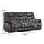 Canapé inclinable manuel en microfibre de 88,19 po de largeur-118698551