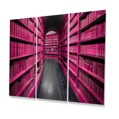 Ensemble de salon bibliothèque et bibliothèque rose
