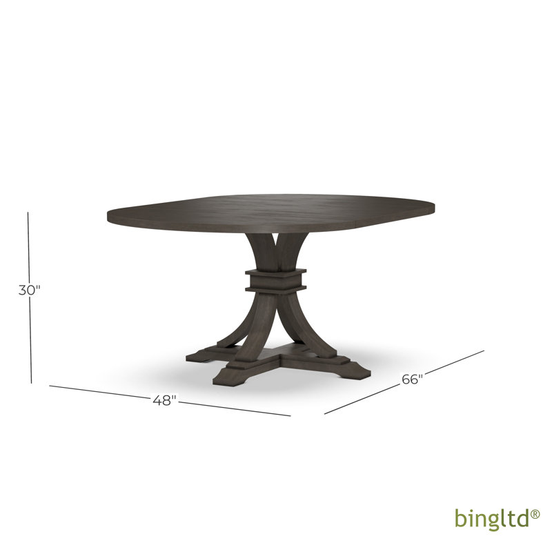  -48" x 48" to 66'' Butterfly 30" Tall Gabriel Dining Table - Denim Top & Chalk Base, Nickel