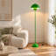 Lampe sur pied industrielle industrielle avec abat-jour vert pomme et interrupteur au pied-23387963