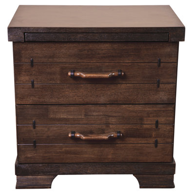Abna 59cm W Solid Wood Bedside Table