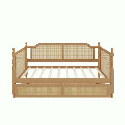 Wood Rattan Daybed