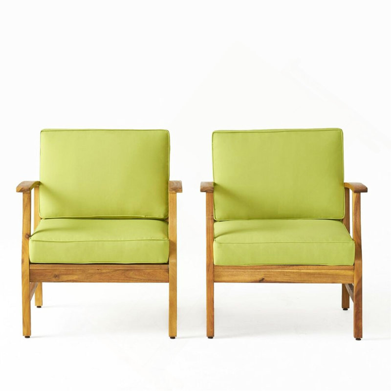 Ensemble de 2 chaises club Perla, vert