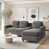 Chenille gris anthracite clair sélectionné