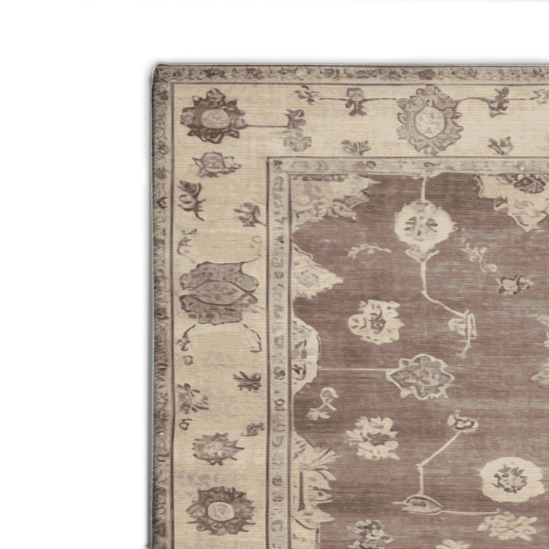 Tapis d'intérieur et d'extérieur surteint beige, Rectangulaire 2 pi x 3 pi