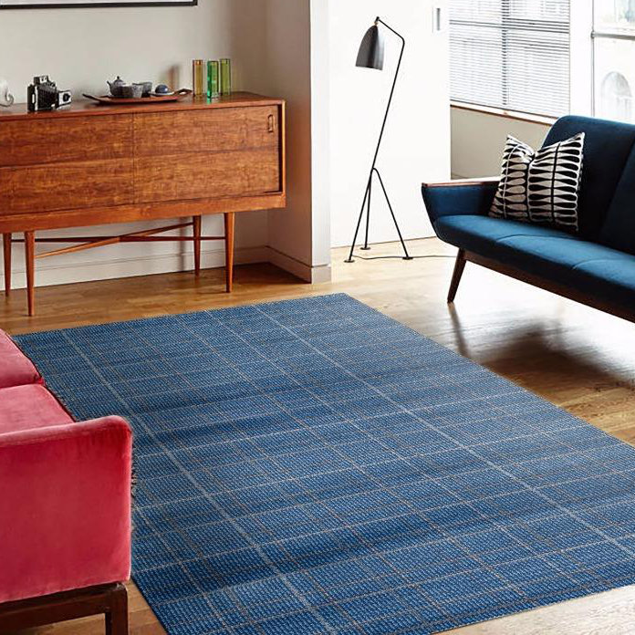 Tapis intérieur / extérieur bleu Inamae, 8 pi x 10 pi