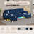 4-seater Linen Sectional Sofa With Smart Module-wireless Charging/usb/type-c/rgb Lights (blue)-126698673